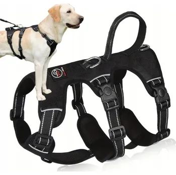 Postroj pro psa Silné postroje pro psy útěkáře ELBA černé vel L