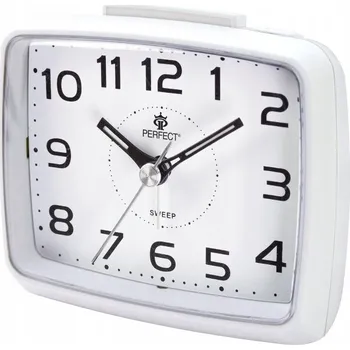 Budík Křemíkový budík PERFECT 879 s podsvícením, alarmem a plynulým chodem