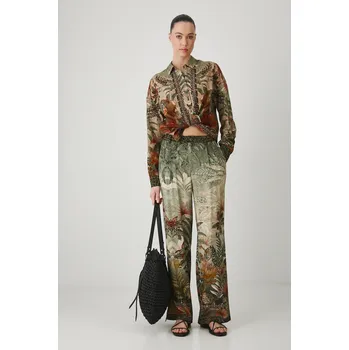 Dámské kalhoty Kalhoty s příměsí lnu Medicine více barev, medium waist RS25.SPD804 vícebarevná MLG, vel. M