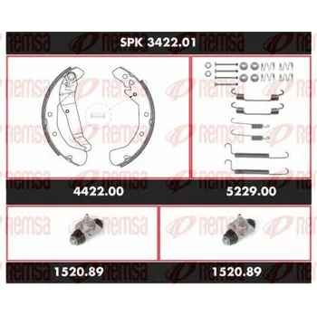 Brzdový buben Souprava brzd, bubnova brzda REMSA SPK 3422.01