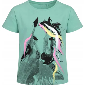 Dívčí tričko zelené Dívčí tričko Bavlna 152 Kůň Endo