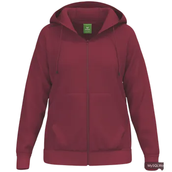Dámská mikina Mikina s kapucí Erima TS Hooded Jacket Women 2072551-newbordeaux Velikost 40