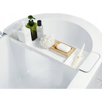 Koupelnový nábytek Závěsná koupelnová polička bílá plast