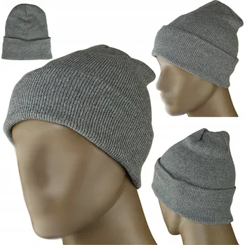 Čepice PRACOVNÍ zimní čepice pánská TEPLÁ ochranná ŠEDÁ ZATEPLENÁ s FLEECEM