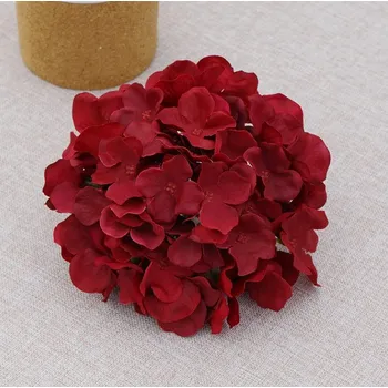 umělá květina Bordó hortenzie hlavička velkoobchod 17 cm umělé květy svatební dekorace