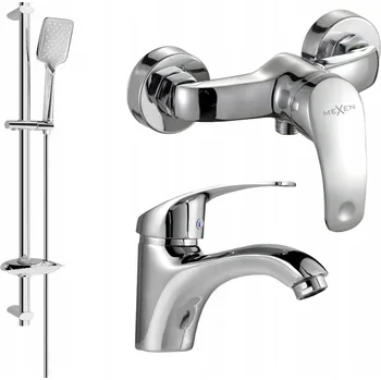 Vodovodní baterie Jednopáková nástěnná vanová a sprchová baterie Mexen Fabia, stříbrná