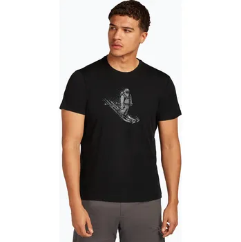 Pánské termoprádlo Icebreaker Merino 150 Tech Lite SS Tee Skiing Yeti Men BLACK černá XL
