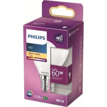 Žárovka LED žárovka Philips E14 6,5W 2700K