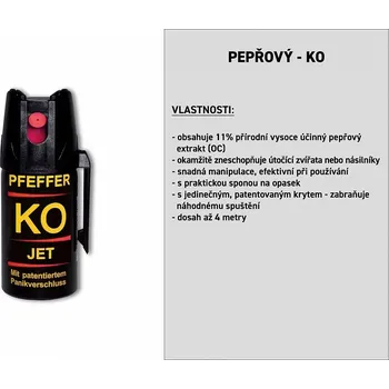 Obranný sprej Pepřový KO JET sprej 40 ml, BALLISTOL 24420 (24476)