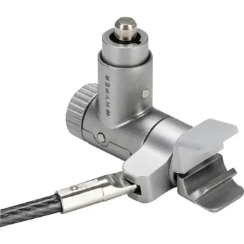 Zámek na kolo HYPER kabelový zámek pro notebooky, kódový zámek s klíčem 2 m MacBook Pro Cable Lock