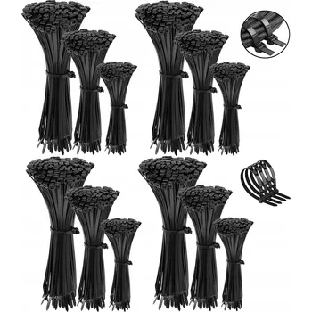 Stahovací páska Stahovací pásky, černé stahovací pásky 3,6 mm, 1200 ks