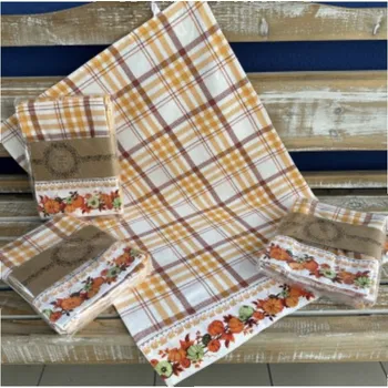 Utěrka Tegatex Utěrka bavlna 3 ks - podzimní dýně