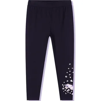 Dívčí oblečení DÍVČÍ LEGÍNY S MOTÝLKY BL2389 VELIKOSTI 134-164 Velikost: 134, Barva: Tmavě modrá