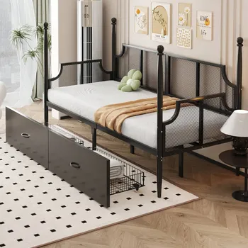 Postel Patrová postel Arhatreya moderní 90 x 200 cm černá