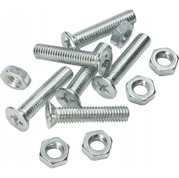 Šroub M2,5x8 mm ŠROUB KUŽELOVÁ ŠROUBY S MATICÍ POZINK KŘÍŽOVÁ 25 Ks