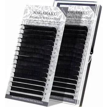 Umělé řasy Řasy Nagaraku Mink New generation černé Mix D, 0.12, 7-15 mm