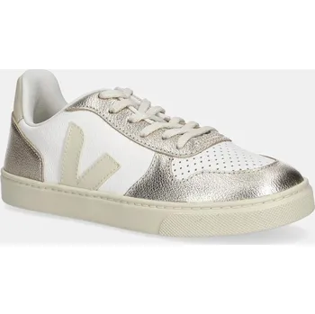 Dívčí tenisky Dětské kožené tenisky Veja Small V-10 Laces CX0521003C.28.35 zlatá 10Y, EUR 33
