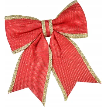 Vánoční dekorace Vánoční Mašle SANTA LILA 18x20 cm červená