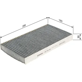 Ventilátor topení a klimatizace Filtr, vzduch v interiéru BOSCH 1 987 432 303