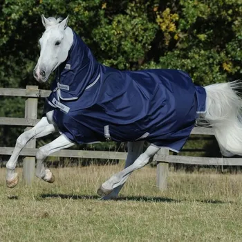 Jezdectví Deka termo výběhová Bucas Freedom s krkem 150g modrá KOLEKCE