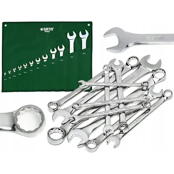 Klíč OČKOPLOCHÉ KLÍČE SATA 12 Ks TAŠKA ST09063