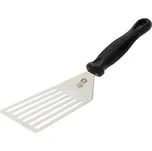 Obracečka de Buyer, 4232.01 OFFSET, děrovaná, nerezová ocel, 12 cm pracovní plochy, lze mýt v myčce na nádobí, ergonomicky tvarovaná rukoje