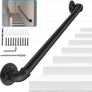 Trubkové schodišťové madlo Schodišťové madlo 97 cm (3.2 FT) Ocel pro montáž na stěnu