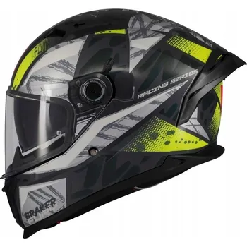 Helma na motorku MT HELMETS BRAKER SV FURY C6 ŠEDO-ZELENÁ LESKLÁ MOTOCYKLOVÁ PŘILBA INTEGRÁLNÍ