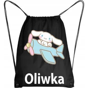 Školní batoh Školní Vak/Batoh na Tělocvik do Školky Školy Letadlo Králík + JMÉNO