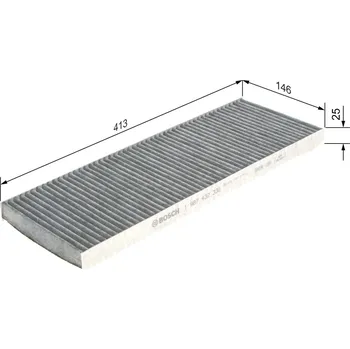 Ventilátor topení a klimatizace Filtr, vzduch v interiéru BOSCH 1 987 432 330