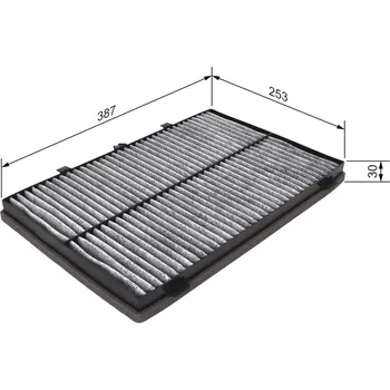 Ventilátor topení a klimatizace Filtr, vzduch v interiéru BOSCH 1 987 432 482