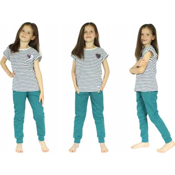 Dívčí oblečení IKA Dětské tepláky 116 smaragdové (smaragdově zelené)