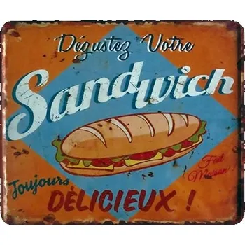Obraz Plechová cedule Sandwich