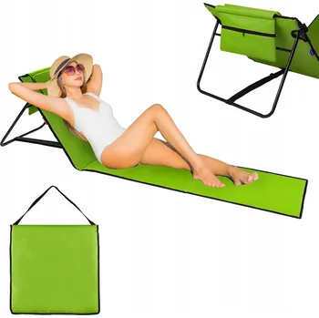 Zahradní lehátko Lehátko Captain Mike zelené ocelové 160x51 cm