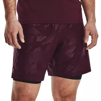 Pánské kraťasy pánské šortky UNDER ARMOUR - BURGUNDY - L (Under Armour Woven Emboss Short)