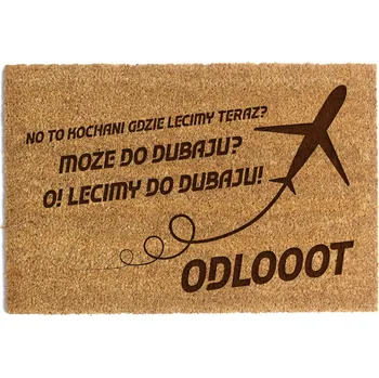 Rohožka Hotová gumová kokosová rohožka do interiéru 60 x 90 cm