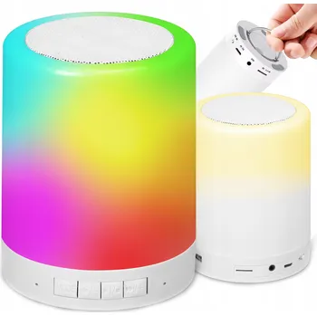 Bluetooth reproduktor Noční Lampa LED Akumulátorový Bluetooth reproduktor RGB Dotykový AUX Přenosný