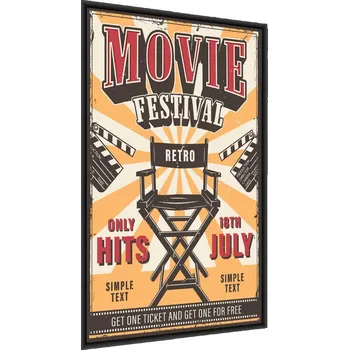 Obraz Plakát Režisérské Křeslo RETRO Typografie 30x40 v rámu 30 x 40 cm