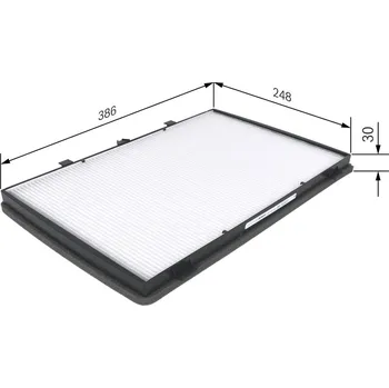 Ventilátor topení a klimatizace Filtr, vzduch v interiéru BOSCH 1 987 432 182