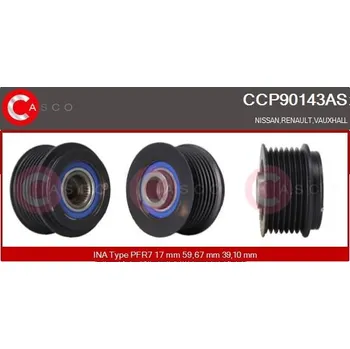 Řemenice, generátor CASCO CCP90143AS