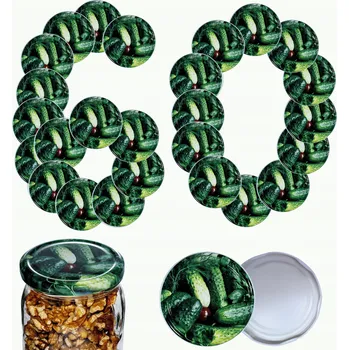 Sklenice Šroubovací Víčka na sklenice, deklíky, pokličky, šroubovací víčka 82mm 60 ks VZOR O