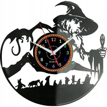 Hodiny Hobit: Nástěnné hodiny z vinylové desky – Moderní dekorace na zeď