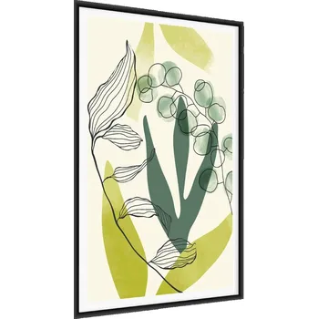 Obraz Zarámovaný Plakát ROSTLINY Vzor Zeleň dekorace 50x70