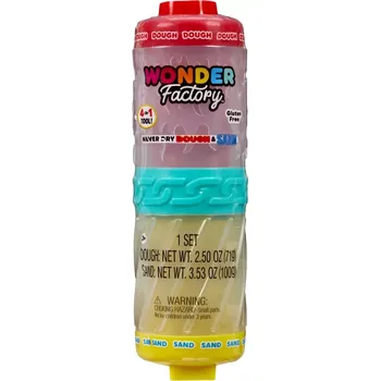 Modelovací hmota Modelovací hmota a kinetický písek WONDER FACTORY Never Dry – červená a žlutá