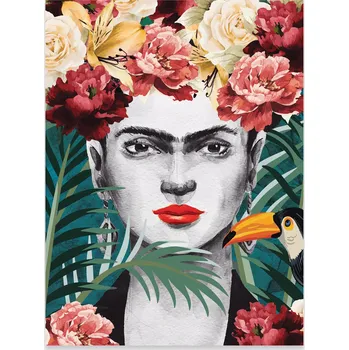 Obraz Plakát na zeď Frida Kahlo, obraz do ložnice, obývacího pokoje, bez rámu, 70x50 cm