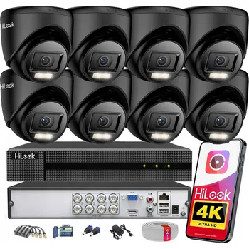 Bezpečnostní kamera Venkovní monitorovací systém 8 kamer 8MPx Ultra HD HiLook Hikvision AHD TVI CVI