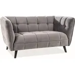 Casarredo Čalouněné dvojkřeslo KASI velvet 2 šedá/wenge