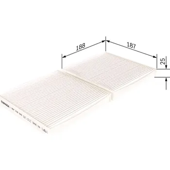 Ventilátor topení a klimatizace Filtr, vzduch v interiéru BOSCH 1 987 432 242