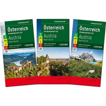 Umění Austria Road Map Pack 1:250,000: 3 map Set in plastic sleeve Kolektiv autorů