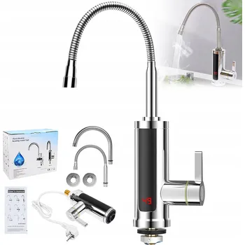 Ohřívač vody PRŮTOKOVÝ OHŘÍVAČ VODY SPRCHOVÝ LCD 3000W FLEX OTOČNÝ KOHOUTEK